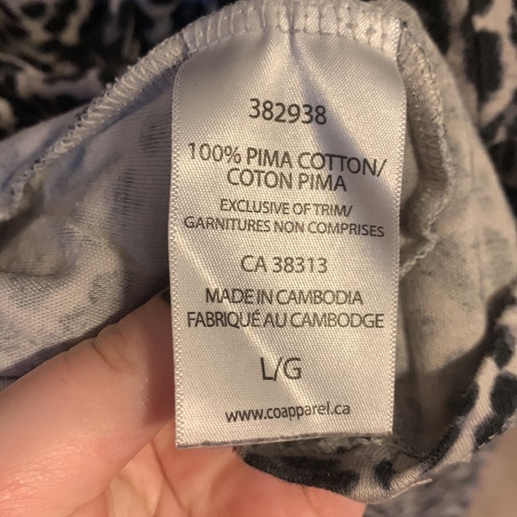 Leopard print long sleeve cotton top - Picture 4 of 6